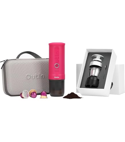 Amazon.com: OutIn Nano 全套便攜式濃縮咖啡機附雙拍配件: 居家